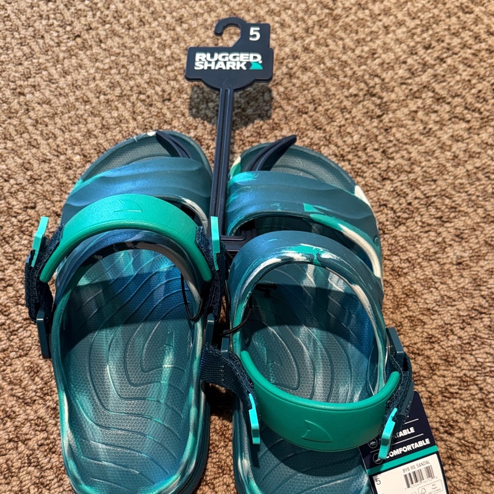 Rugged Shark Kids' Blue Sandals